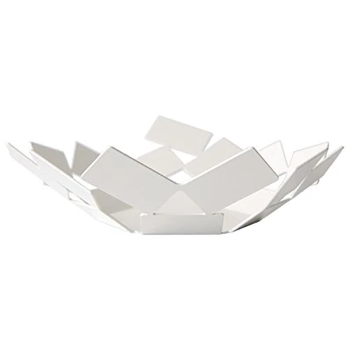 Offerta a tempo: Alessi La Stanza dello Scirocco MT01 W Cestino di Design in Acciaio Colorato con Resina Epossidica, Bianco, 24.5 x 23.2 x 6.2 cm - 25% da 50.00 € a 37.50 €