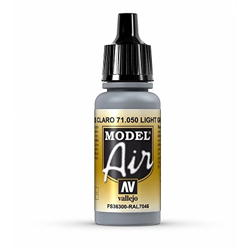 Limited-time offer: Vallejo Model Air 17 ml Acrylic Paint - Light Grey from 5.37 £ to 5.37 £ (save 0.00%)