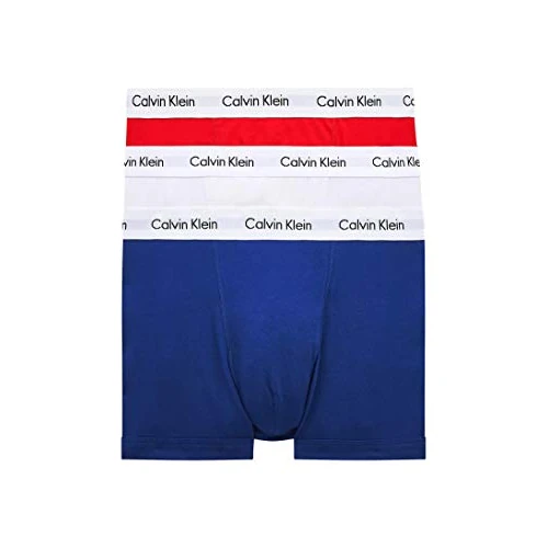 Limitiertes Angebot: Calvin Klein Herren Boxershorts Low Rise TRUNK, 3er Pack U2664G, Ohne Eingriff, Mehrfarbig ( Mehrfarbig (I03 White/Red Ginger/Pyro Blue) ) - Large von 44.90 EUR auf 26.90 EUR (Spare 40%)