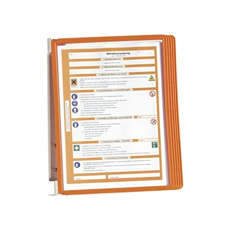 Zeitlich begrenztes Angebot: Durable Wand-Sichttafelsystem (Vario Wall 5, mit 5 Sichttafeln A4) orange, 555109 von 30.14 € auf 30.14 € (0.00% Rabatt)