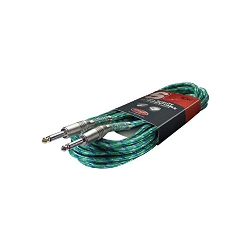 Offerta a tempo: Stagg Cavo Vintage Jack/Jack, Dritto - Standard, 6m, Verde Tweed - 0.00% da 12.50 € a 12.50 €