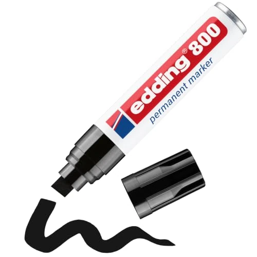 Offerta a tempo: Edding - 800 Marcatore Permanente Punta a Scalpello, Blister 1 pz. Colore Nero, Tratto 4-12 mm - 0.00% da 12.05 € a 12.05 €