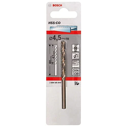 Bosch 2608585849 Punta per Metallo, Nero, 4.5 mm