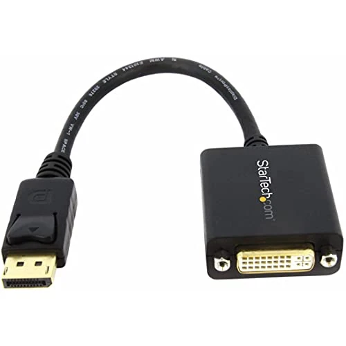StarTech.com Adaptador de Vídeo DisplayPort a DVI - Conversor de Vídeo Displayport a DVI de 1080p - DVI-D - Cable Convertidor Tipo Dongle DP 1.2 a DVI -con Conector DisplayPort con Pestillos (DP2DVI2)