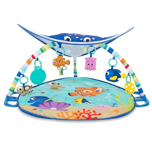 Offre limitée : Bright Starts, Disney Baby, Tapis d’Eveil le Monde de Némo Mr. Ray Ocean Lights, Lumières et Plus de 20 minutes de Mélodies, Marionnette à Doigts Dory et Autres jouets de 49.99 EUR à 49.99 EUR (remise 0%)