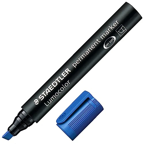 Limited-time offer: Staedtler Lumocolor Permanent Marker 350-3 Chisel Tip - Blue (Pack of 10) from 11.37 £ to 11.37 £ (save 0.00%)