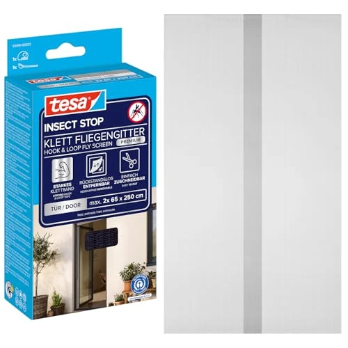 Offerta a tempo: tesa INSECT STOP H&L Fly Screen Premium for Doors - zanzariera porta con nastro a strappo, rimovibile, antracite - 120 x 250 cm - 62% da 24.59 € a 9.40 €