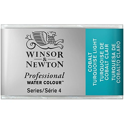 Winsor & Newton Professional Water Colour Paint Whole Pan, Cobalt Turquoise Light