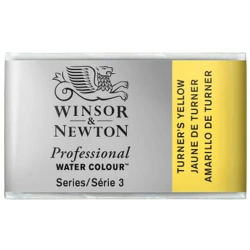 Winsor & Newton 100649 Professional Watercolours (feinste Künstler Aquarellfarbe - 1/1 Näpfchen höchstmöglicher Pigmentierung, ausgezeichneter Lichtechtheit) turner's gelb