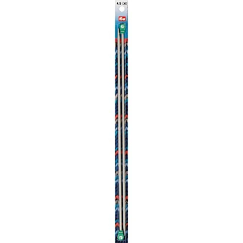 Prym Agujas de Tejer para Chaqueta de Aluminio, 40 cm, 4,50 mm, Gris Knitting Needle, Pearl Grey, 4.5 mm