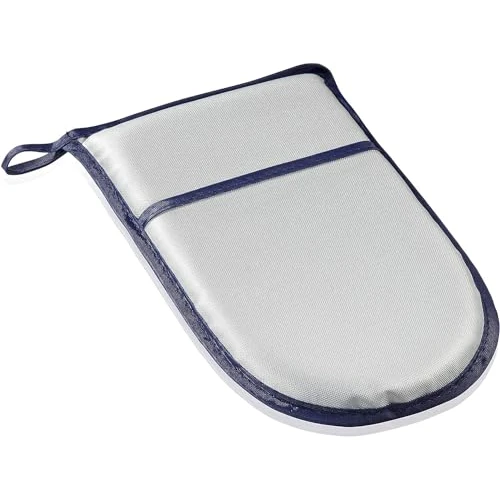 Leifheit Bügelhandschuh, Bügelhilfe mit einer hitzeabweisenden Oberfläche, Bügelkissen aus 100% Baumwolle, Ärmelhilfe zum schnellen Bügeln, blau