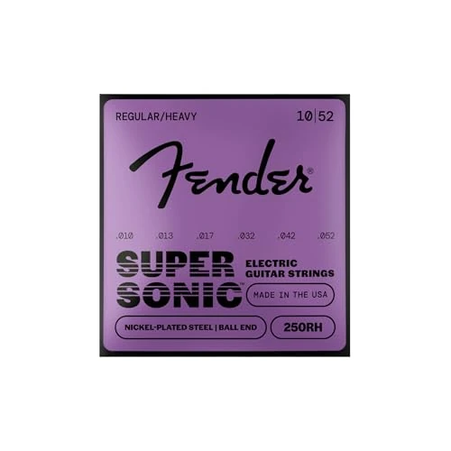 Offre limitée : Fender Super 250 Guitar Strings for Electric Guitar, Nickel Plated Steel, Ball End, 250RH Gauges .010-.052, (6) de 13.29 € à 13.29 € (0.00% de remise)