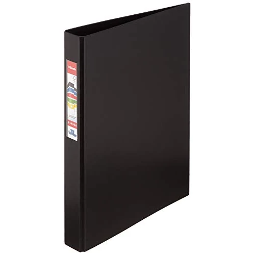 Esselte 4 Ring Binder, PP, Holds up to 190 Sheets, Vivida Range, 42 mm Spine, 14462 - A4, Black