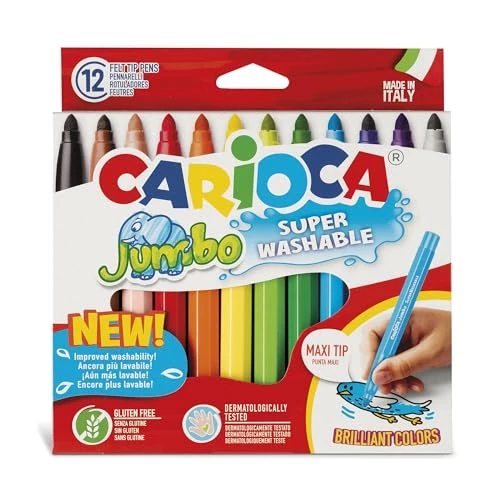Offre limitée : Carioca Pennarelli Jumbo - Scatola 12 Pz.- Col. Ass. de 3.93 € à 3.93 € (0.00% de remise)