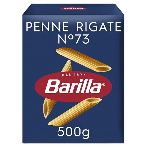 Offerta a tempo: Barilla Pasta Penne Rigate N.73, Pasta Corta di Semola di Grano Duro, I Classici, Tempo di Cottura 11 Minuti, Confezione da 500g - 40% da 0.99 € a 0.59 €