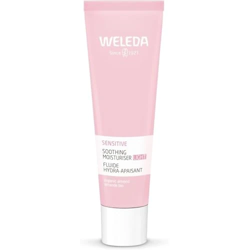 Offerta a tempo: Weleda Fluido Viso Sensitive Mandorla, formula senza profumazione per pelli sensibili a base di estratto oleoso di fiore di prugnolo e olio di mandorle dolci bio (1x30 ml) - 33% da 12.79 € a 8.52 €