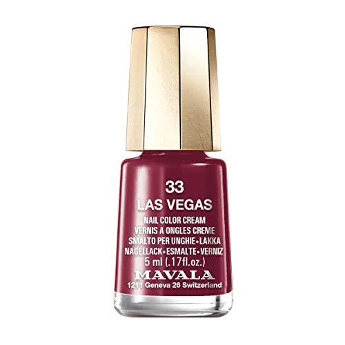 Offerta a tempo: MAVALA Minicolor Smalto Per Unghie 33 Las Vegas - 10 Ml, Rosso, 5 Millilitro - 50% da 8.55 € a 4.28 €