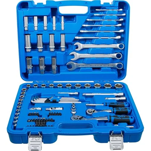 Limited offer: BGS 2299 Socket Set, Silver/Blue, 1/4"inch-3/8"inch, Set of 92 Piece from 112.39 EUR to 112.39 EUR (save 0%)