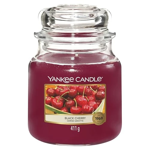Limited-time offer: Yankee Candle Scented Candle | Black Cherry Medium Jar Candle| Long Burning Candles: up to 75 Hours | Gifts for Women from 24.99 GBP to 24.99 GBP (save 0%)