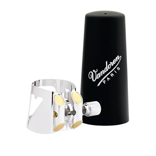 Vandoren LC03P Optimum Ligature And Plastic Cap, fits Alto Clatinet (Silver Plated)