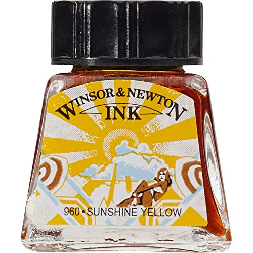 Oferta limitowana: Winsor & Newton 1005633 Drawing Inks - tusz kreślarski dla kaligrafów, ilustratorów, grafików, artystów - wodoodporne kolory, przejrzystość, butelka 14ml - Sunshine Yellow z 15.80 zł na 15.80 zł (oszczędź 0.00%)