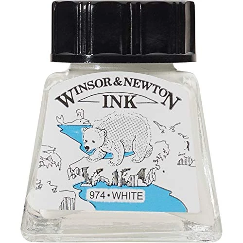 Zeitlich begrenztes Angebot: Winsor & Newton 1005702 Drawing Inks - Zeichentusche für Kalligraphen, Illustratoren, Grafikern, Künstler - wasserbeständige Farben, herrvorragender Transparenz, 14ml Flasche - Weiß von 4.90 € auf 4.31 € (12% Rabatt)