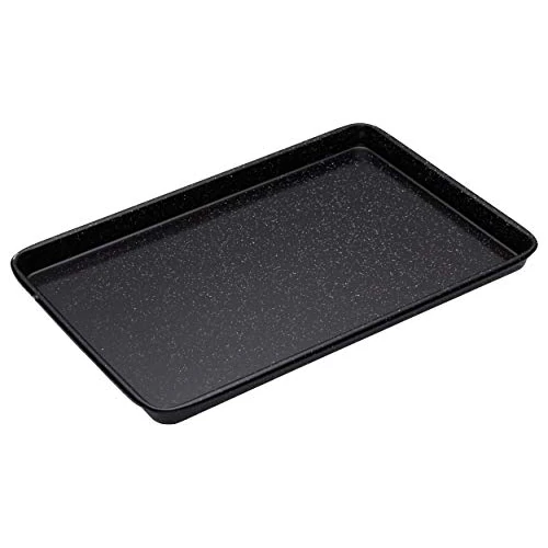 Limited-time offer: MasterClass Large Baking Tray, Scratch Resistant Vitreous Enamel And Induction Safe, 1 mm Thick Steel, 39 x 27 cm, Black from 21.49 GBP to 16.09 GBP (save 25%)