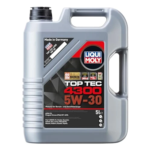 Limited offer: Liqui Moly Top Tec 4300 5W-30 | 5 L | Synthesis Technology Motor Oil | SKU: 3741 from 48.12 EUR to 42.89 EUR (save 11%)