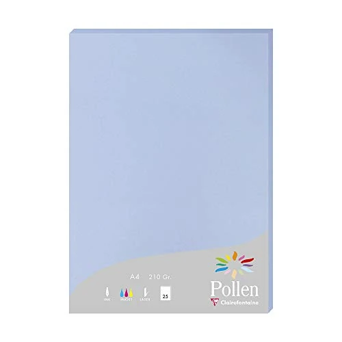 Offerta a tempo: Clairefontaine confezione da pz. 25 Pollen 244238C Carta A4, 30.5 x 22 x 1 cm, Blu Lavanda - 0.00% da 12.08 € a 12.08 €