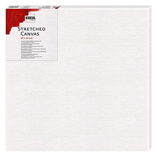 Offre limitee: KREUL 594040 - Stretched Canvas, châssis 40 x 40 cm qualité débutant, pour peinture acrylique et gouache, toile en coton avec 4 couches de fond, White de 6.79 EUR a 6.79 EUR (economie 0%)