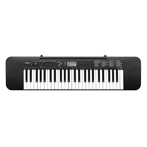 Casio Musical Instruments CTK-240 - Tastiera Pianoforte Digitale a 49 Tasti, 100 Timbri, 100 ritmi e 50 Brani, Nero