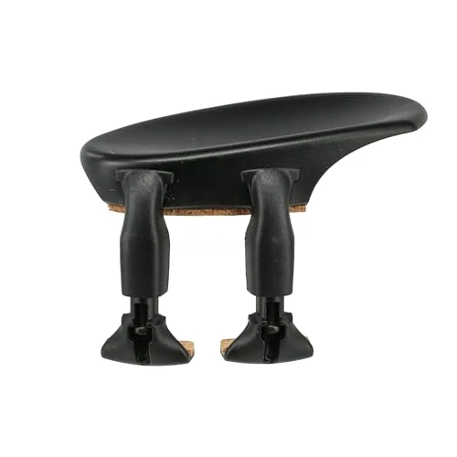 Barbada Wittner, barbada lateral violín 1/8-1/16, plástico de alta tecnología, anatómicamente diseñado, probado para alergias, con destornillador, negro, Made in Germany, 250151