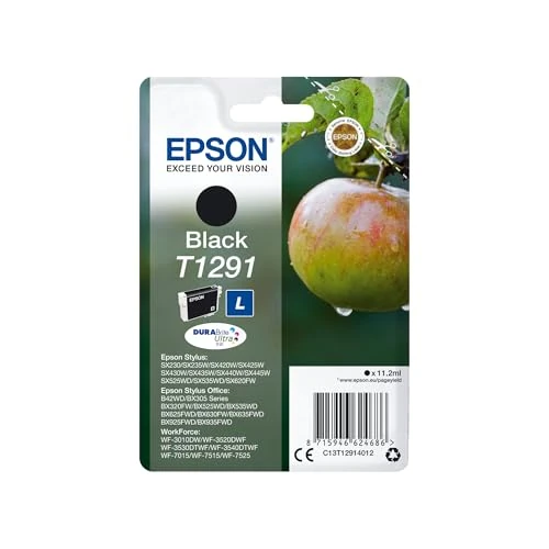 Limited-time offer: Epson T1291 Black Apple Genuine DURABrite Ultra Ink Cartridge from 16.68 £ to 16.68 £ (save 0.00%)