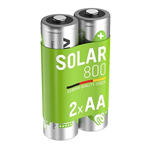 Offerta a tempo: ANSMANN MaxE Solar Migno AA Tipo 800mAh Batteria Ricaricabile ad Alta Capacità 2x Mignon AA HR6 - 43% da 8.98 € a 5.14 €