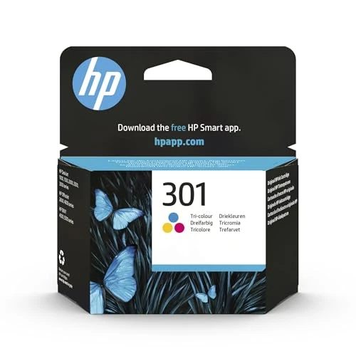 HP 301 Cartouche d'Encre Trois Couleurs Authentique (CH562EE), Cyan/Magenta/Jaune