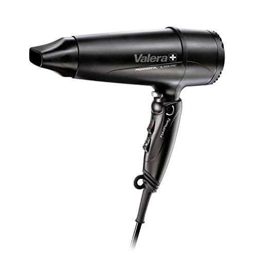 Offerta a tempo: Valera, Swiss Light Fold-Away 5400, Asciugacapelli Professionale, Phon con Manico Pieghevole, Motore DC Long-Life, 3 Livelli di Temperatura, Ionizzatore, Cavo Flessibile, 2000 W, Nero - 0.00% da 68.77 € a 68.77 €