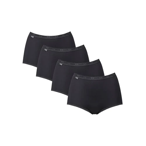 sloggi Basic+ Maxi 4P, Slip, Mujer, Negro (Black), 52