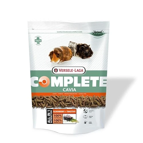Versele-Laga Complete Cavia alimentazione completa | 500 g | Pellet per cavie | Contiene fieno di fleolo | Arricchito con bacche di sambuco ed erbe aromatiche