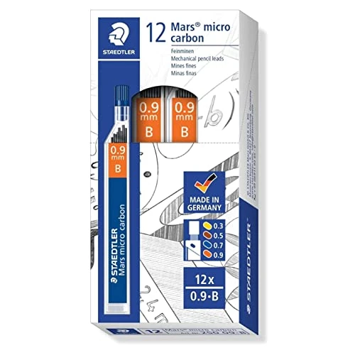 Oferta limitowana: Staedtler Mars Micro 0,9 mm B wkład do wkładania ołówków mechanicznych (opakowanie 12 tub) z 99.45 zł na 99.45 zł (oszczędź 0.00%)
