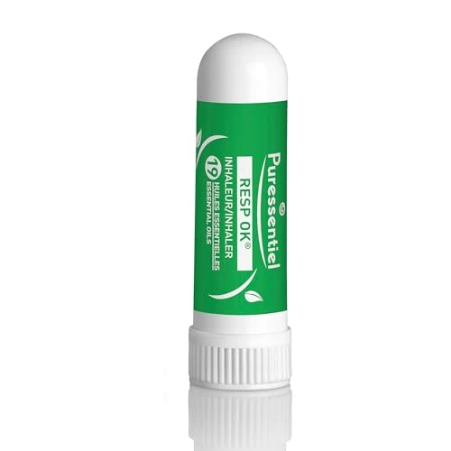 Puressentiel - Resp OK - Inhaleur Respiratoire - Aux 19 huiles essentielles bio - Menthol et camphre naturels - Aide à respirer plus librement - 1 ml