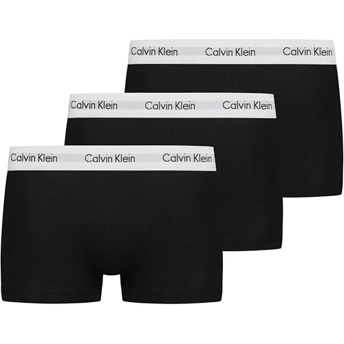 Offerta a tempo: Calvin Klein Pantaloncini Boxer Confezione da 3 Uomo Low Rise Trunks Cotone Elasticizzato — 34% da 42,90 € a 28,13 €