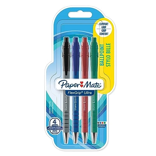 Offerta a tempo: Paper Mate Flexgrip Elite penna a sfera a scatto, punta media (1,4 mm) — 22% da 12,17 € a 9,47 €