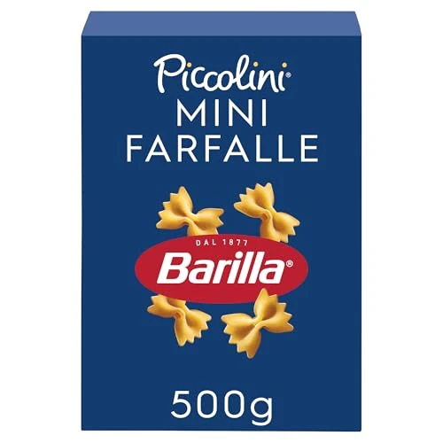 Offerta a tempo: Barilla Pasta Mini Farfalle Piccolini, Pasta Corta di Semola di Grano Duro, 500 gr - 0.0% da 3.56 € a 3.56 €