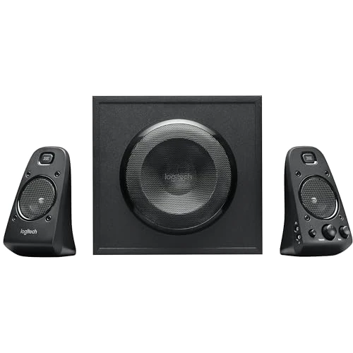 Logitech Z623 THX 2.1 Sistema de Altavoces con Subwoofer, Certificado THX Audio, 400 V de Pico, Graves Potentes, Entradas 3.5 mm/RCA, Enchufe EU, Negro