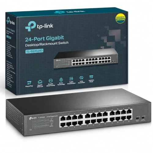 Offerta a tempo: TP-Link TL-SG1024D Switch Gigabit 24 Porte, Montaggio Desktop o Rack, Plug & Play, Priorità del Traffico, Prevenzione Loop, Modalità di Isolamento, Funzionamento Silenzioso, Case in Metallo - 0.00% da 94.71 € a 94.71 €