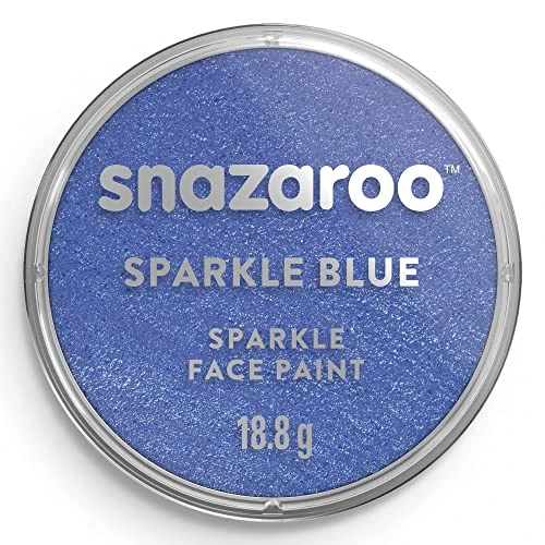 Snazaroo - Peinture Pour Visage et les Corps, Maquillage Pour Visage et Déguisement, Pour Enfants et Adults,Fard 18 ML, Couleur Bleu Nacrí