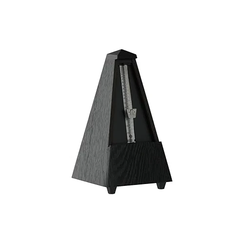 Offerta a tempo: Wittner Metronomo Taktell forma piramidale Sistema Maelzel Serie 810 - Custodia in legno massello - Con campana - Rovere nero opaco - Non richiede batterie - Made in Germany - 0.00% da 212.00 € a 212.00 €