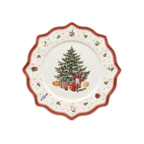 Offerta a tempo: Villeroy & Boch - Toy's Delight Piatto Segnaposto Rosso,Bianco, Adatto per Microonde, Piatto Ceramica Natale, Decorazione Natalizie, Porcellana Premium - 14% da 49.90 € a 42.90 €
