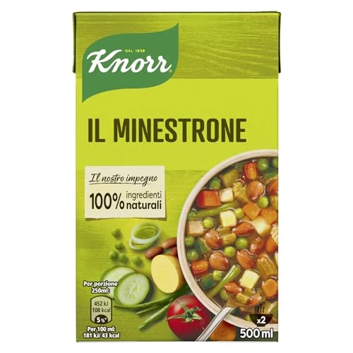 Offerta a tempo: Knorr Minestrone Tradizionale, Piatti Pronti Knorr con Ingredienti 100% Naturali — 17% da 1,89 € a 1,56 €