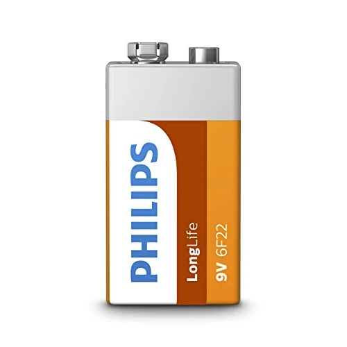 Philips 6F22L1B/10 LongLife Batteria, 9 V, 38.5 g, Arancione